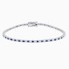 Alternating Sapphire And Lab Grown Diamond Tennis Bracelet with lab grown diamonds in 14k solid gold