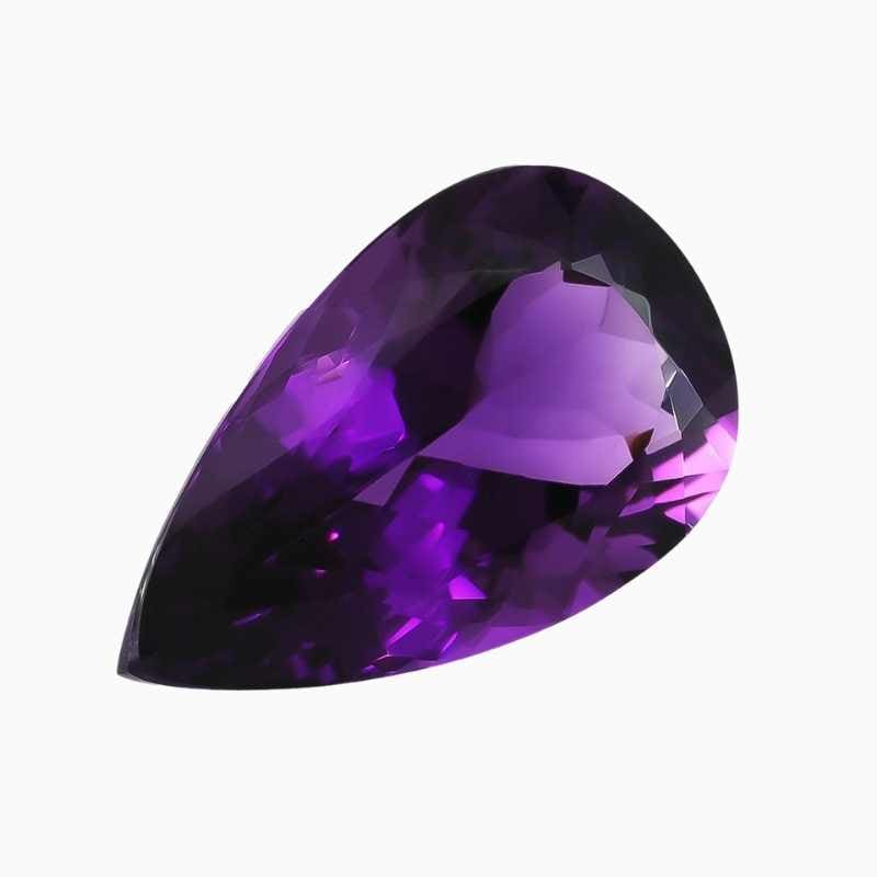 Deep Purple Amethyst Pear Collector Gem - Image 3