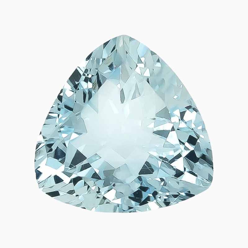 soft blue aquamarine trillion