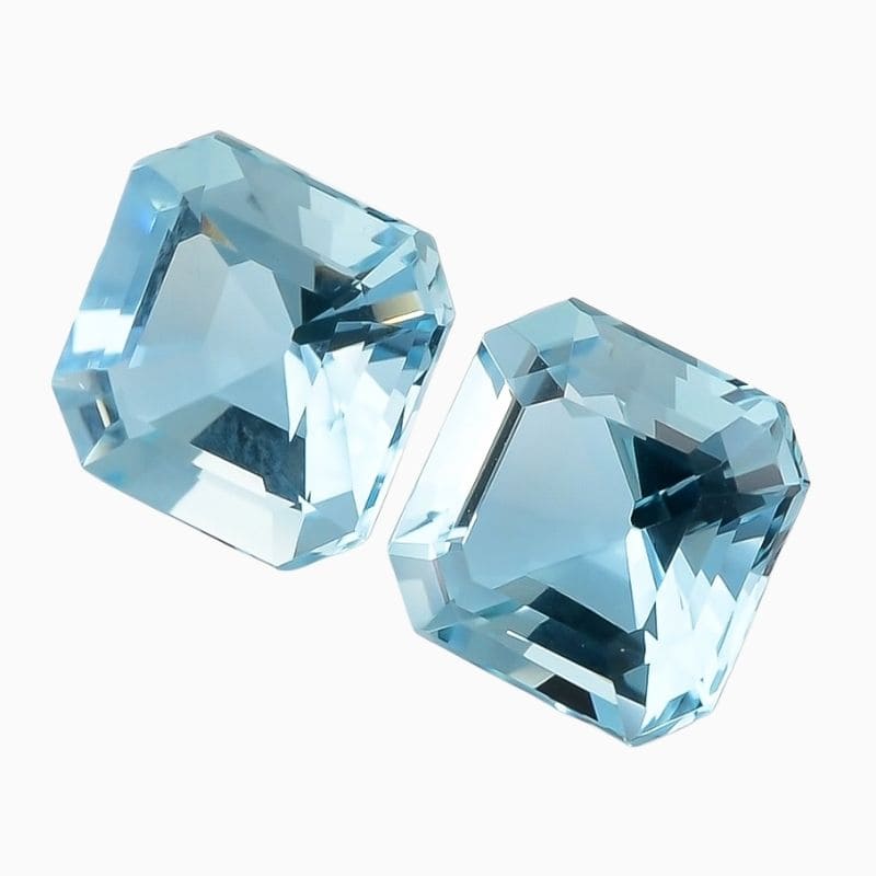 Natural aquamarine matching pair