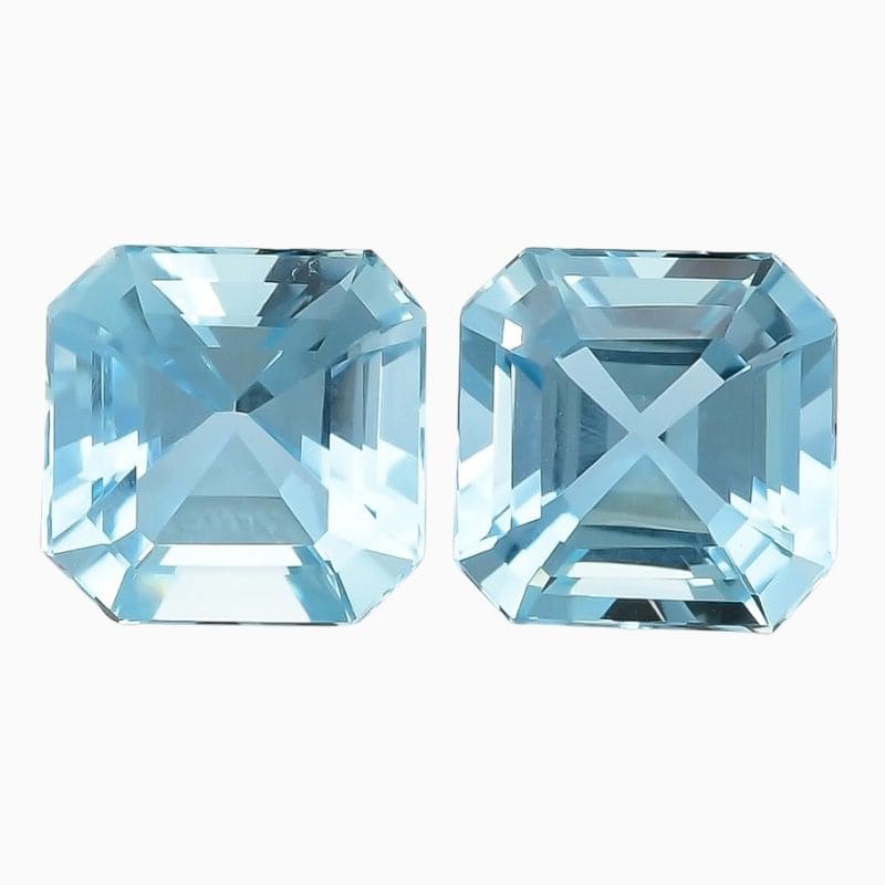 Natural aquamarine matching pair