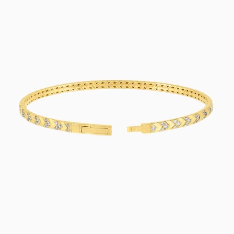 arrow flexible bangle golden back