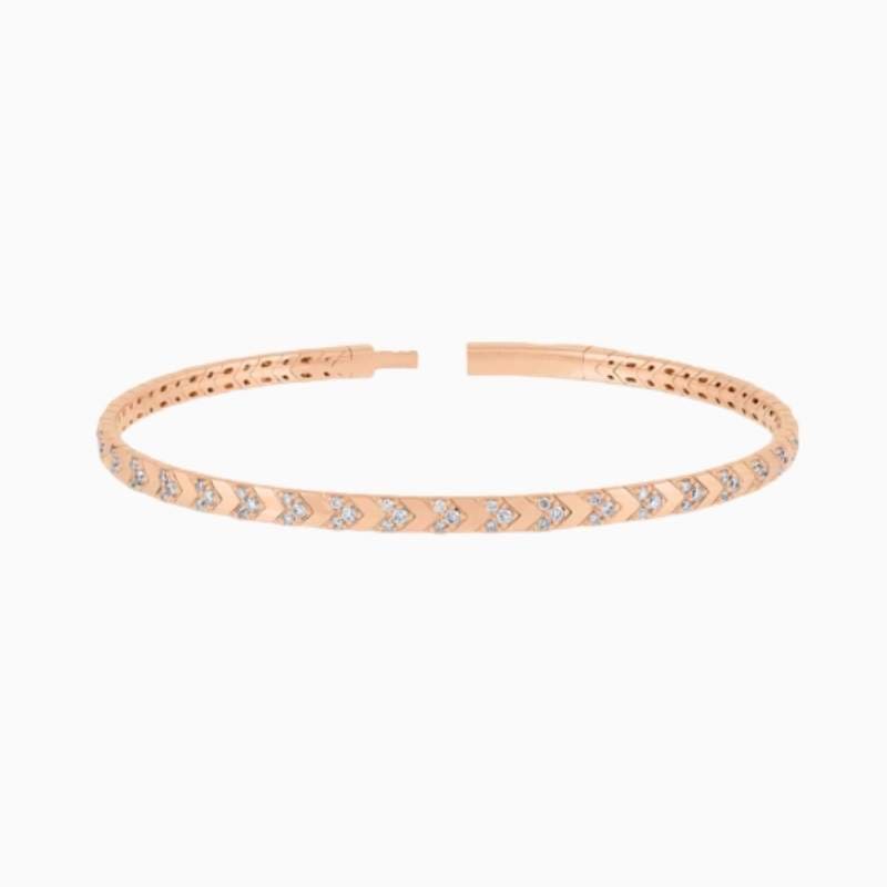 arrow flexible bangle rose gold