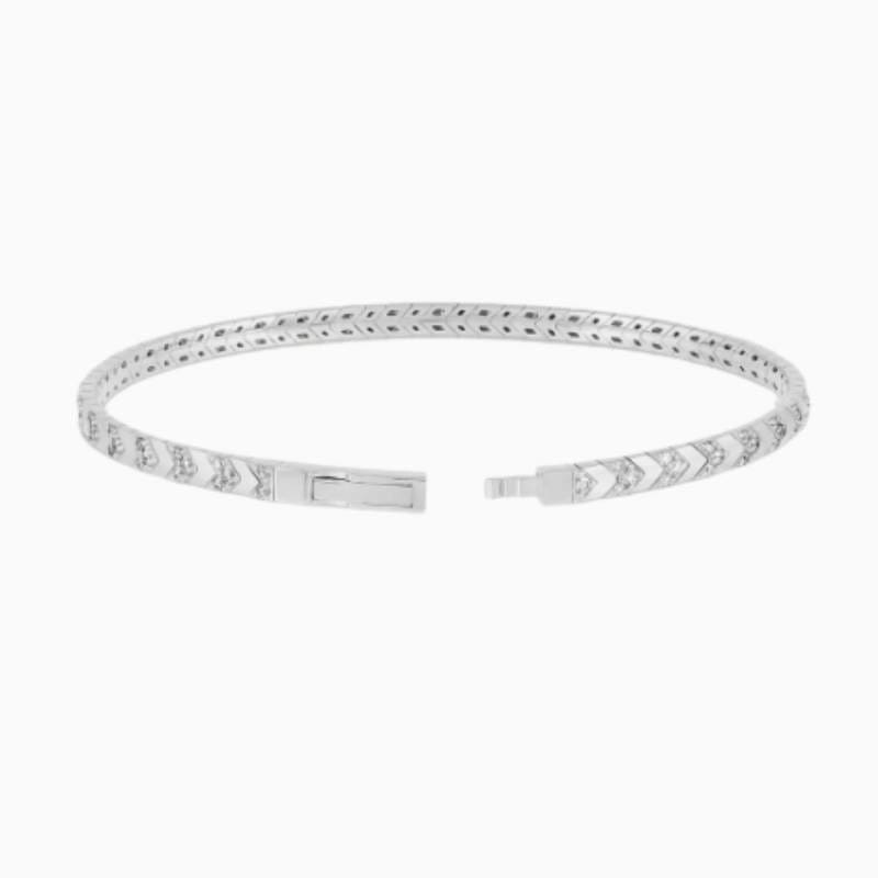 Lab Grown Diamond Arrow Flexible Bangle - Image 2