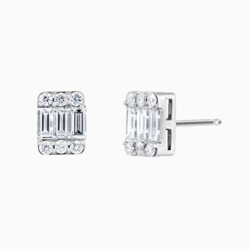 Baguette and Round Natural Diamond