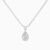 Bezel set IGI certified pear cut lab grown diamond pendant necklace 14K gold