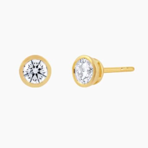 Shop bezel set natural diamond stud earrings crafted with natural diamonds
