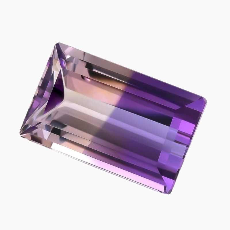 imperial duo bicolor ametrine gem