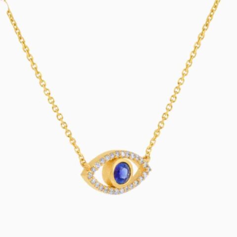 lab grown diamond clover necklace golden