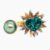 Natural Blue Zircon ring in 18K 3 Tone Gold