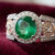 Brazilian Emerald Two-Tone Diamond Ring