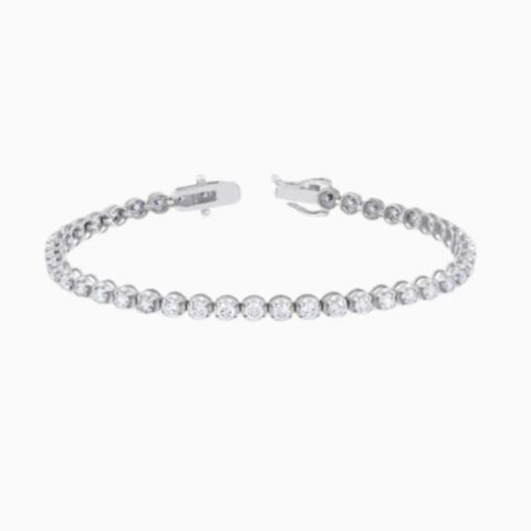 Lab Grown Diamond Buttercup Set Tennis Bracelet