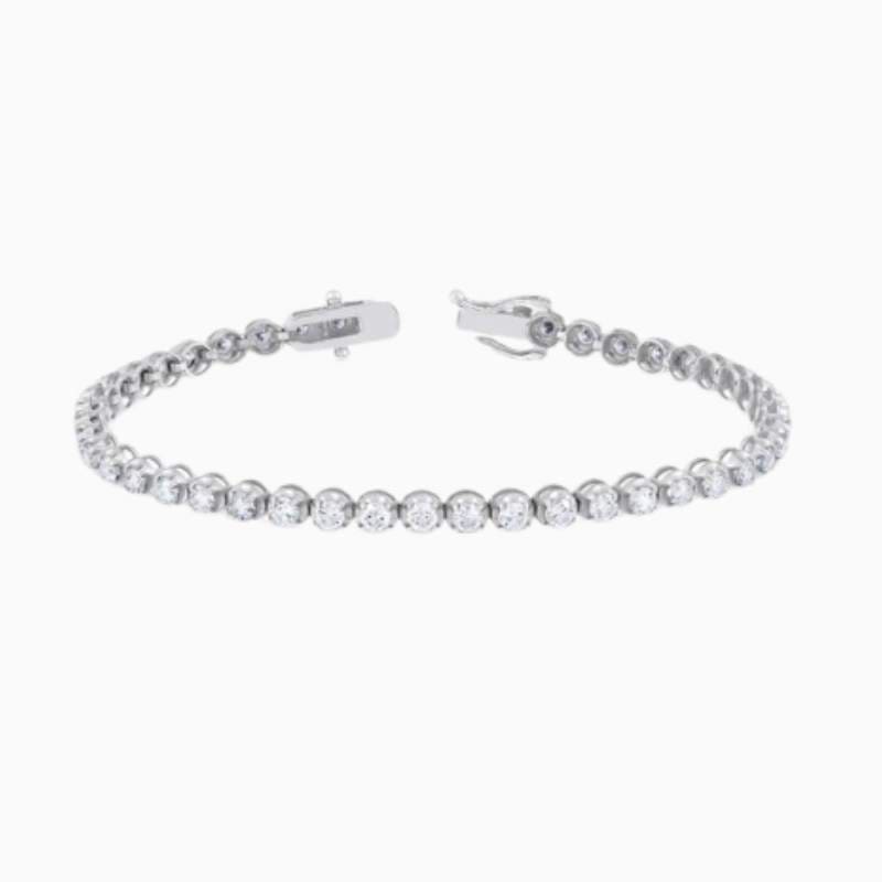 Lab Grown Diamond Buttercup Set Tennis Bracelet