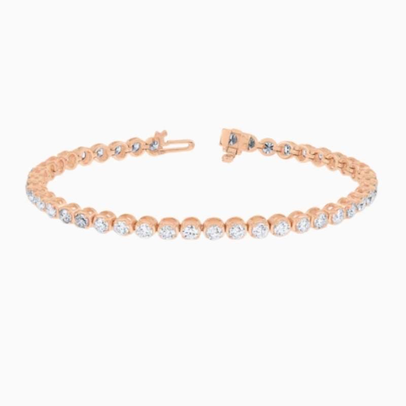 Lab Grown Diamond Buttercup Set Tennis Bracelet