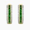 Tsavorite diamond earrings in 14K Yellow Gold