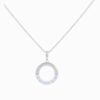 circle half natural diamond necklace