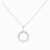 circle half natural diamond necklace