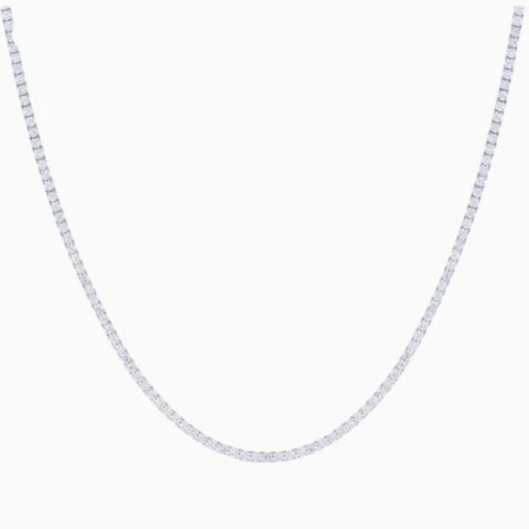Classic 4 Prong Lab Grown Diamond Tennis Necklace