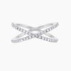 Criss Cross Half Way Lab Grown Diamond Ring | Stud Gems