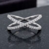 Criss Cross Half Way Lab Grown Diamond Ring