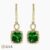 Tsavorite diamond earrings in 18K Yellow Gold