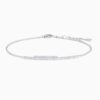 Dainty Bar Lab Grown Diamond Bracelet with lab grown diamonds in 14k solid gold