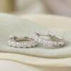 Dainty Lab Grown Diamond Huggie Earrings
