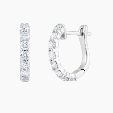 Dainty Lab Grown Diamond Huggie Earrings