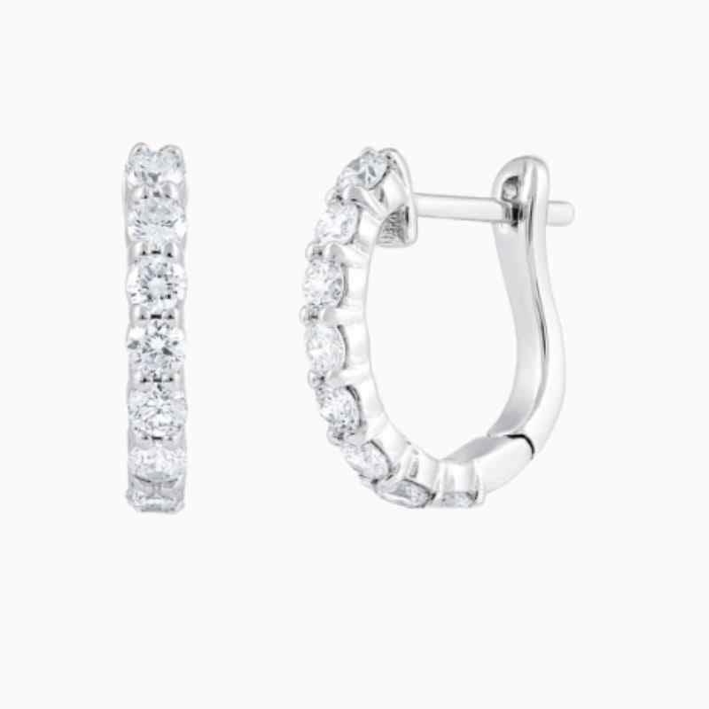 Dainty Lab Grown Diamond Huggie Earrings