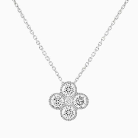Lab Grown Diamond Clover Necklace