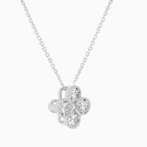 clover necklace silver