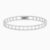 Two Row Beaded Flexible Bangle with Natural Diamond Petite Flower Clusters