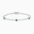 Lab Grown Diamond Tennis Bracelet With Emerald Centered Flower Clusters with lab grown diamonds in 14k solid gold