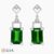 Tsavorite diamond earrings in 18K White Gold