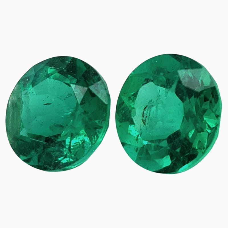 Natural Zambian Emerald matching pair