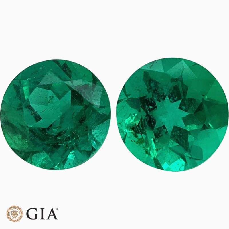 Natural Zambian Emerald matching pair