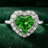 Eternal Tsavorite Heart Halo Ring