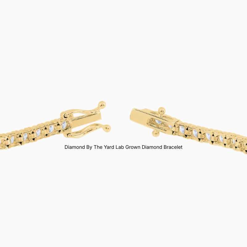 Classic 4 Prong Lab Grown Diamond Tennis Bracelet - Image 4