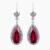 Rubellite diamond earrings in 18K White Gold