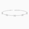 Lab Grown Diamond Flexible Beaded Butterfly Bangle with lab grown diamonds in 14k solid gold