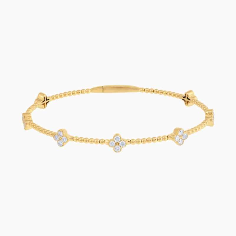 two row beaded flexible bangle
