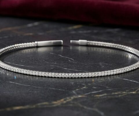 Flexible Lab Grown Diamond Tennis Bangle