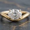 Floating East West Lab Grown Diamond Oval Ring
