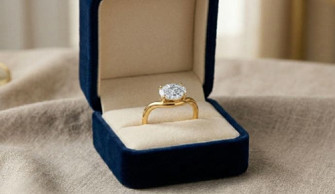 West Lab Grown Diamond Oval Ring