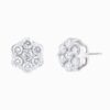 Shop flower cluster natural diamond earrings