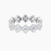 Flower Cluster Natural Diamond Eternity Ring | Stud Gems
