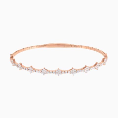 natural diamond bracelet rose gold
