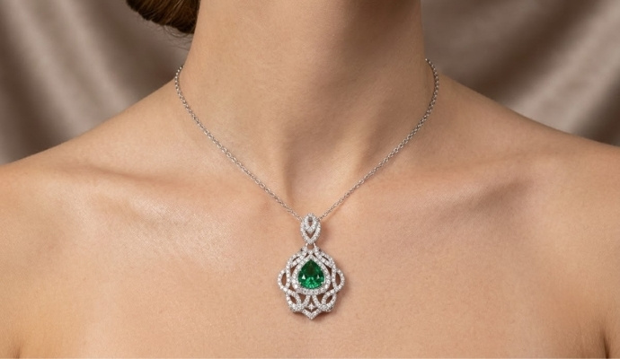 Garden Glow Green Tourmaline Pendant