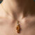 Golden Citrine Diamond Gold Pendant