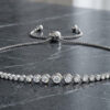 Graduated Bezel Set Bolo Lab Grown Diamond Bracelet